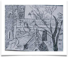 Bennington Lordship :: Pen on  Paper (Framed) :: 16" x 18" :: £ 95