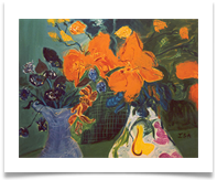 Orange Lilies :: Oil on Canvas :: 36" x 30" :: £ 1,015
